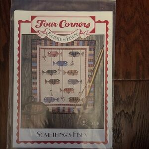 Four Corners 'Something's Fishy' Quilt Pattern + Anna bear pattern-2 patterns